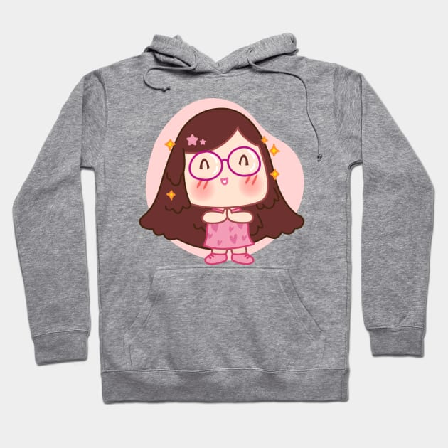 Cute girl design Hoodie by BrightLightArts